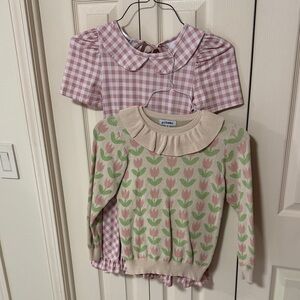 Girlhood by little stocking co dress/sweater set size 10
